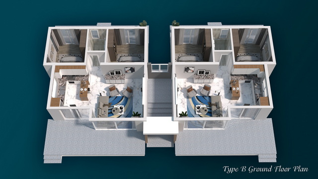 Four Seasons Life 2 2+1 Apartment Ground Floor plan Sea Star 2